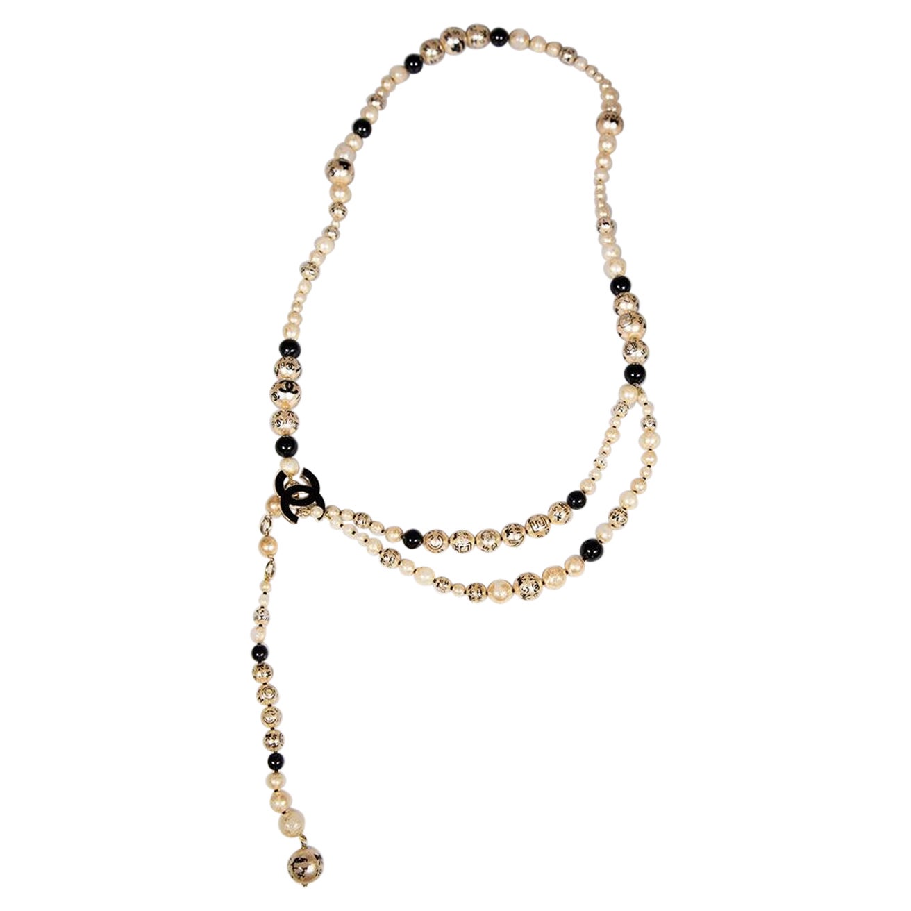 Chanel 2019 - Ceinture CC à emboîtement en fausses perles en vente