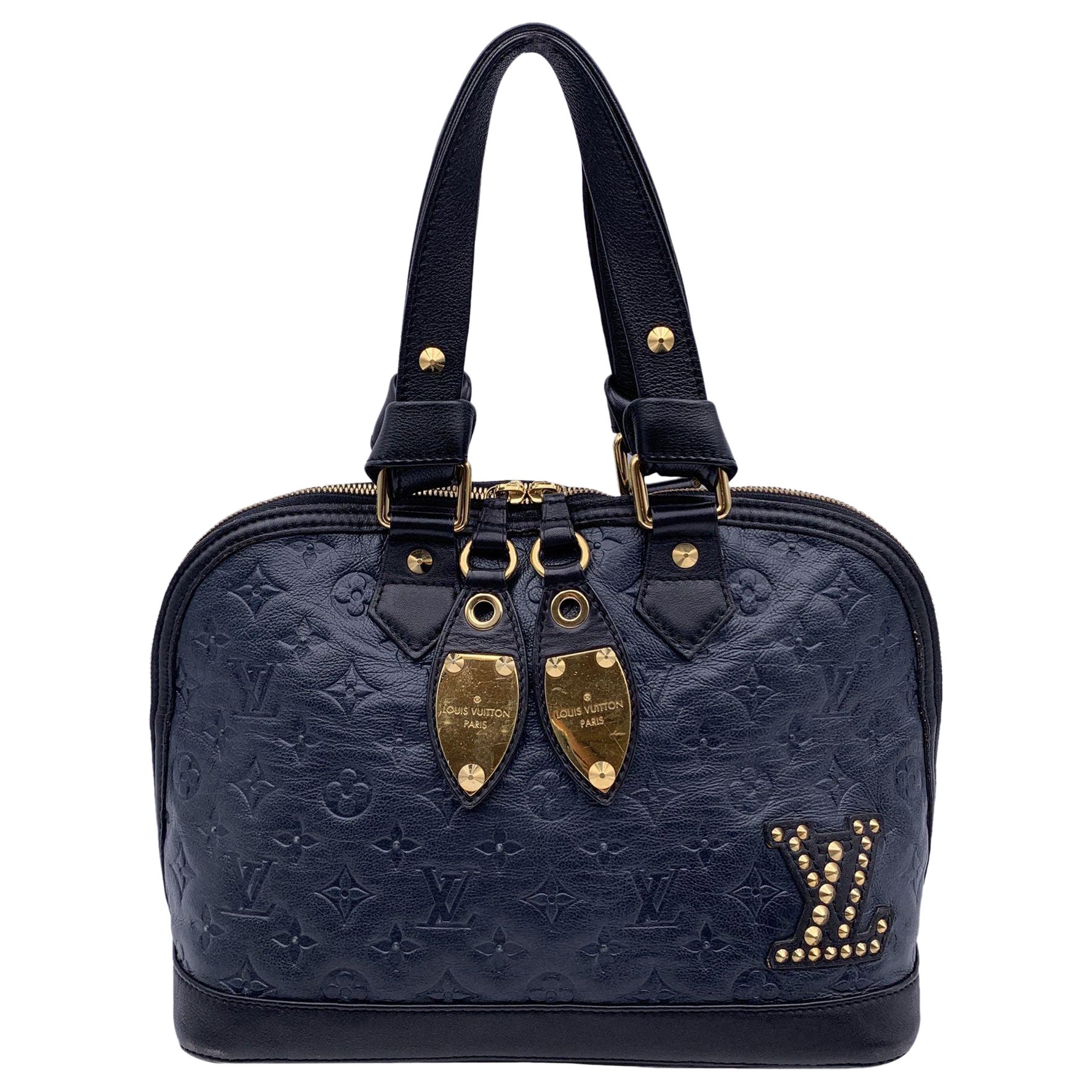 Blaue Monogrammierte Neo Alma Double Jeu Tasche von Louis Vuitton aus Leder Neo Alma im Angebot