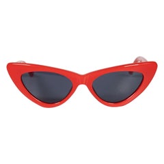 Linda Farrow Linda Farrow + The Attico Lunettes de soleil Dora D-Frame Cateye rouge