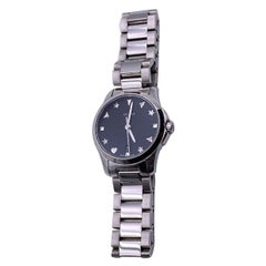 Gucci G-Timeless Slim Stainless Steel 126.5 Black Dial Watch