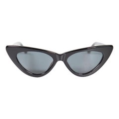 Linda Farrow Linda Farrow + The Attico Black Dora D-Frame Cateye Sunglasses