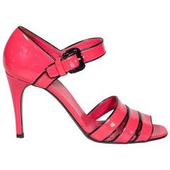 Used Prada Pink Patent Leather Heels Size IT 36