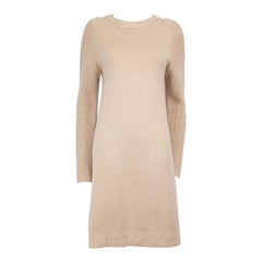 Chloé Rope Robe en maille de laine beige Taille M