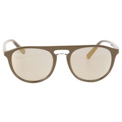 Salvatore Ferragamo Dunkle Khaki Aviator-Sonnenbrille