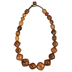 Used 20th Century African "Pillow Amber" 'Phenolic Resin' Necklace