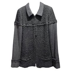 Chanel New CC Bag Charm Black Tweed Jacket
