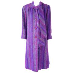 Vintage 1980s Purple Mohair Coat Jacket