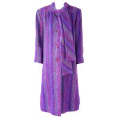 1980s Purple Mohair Coat Jacket For Sale at 1stDibs