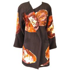 Silk Hand Painted and Quilted Face Coat 11