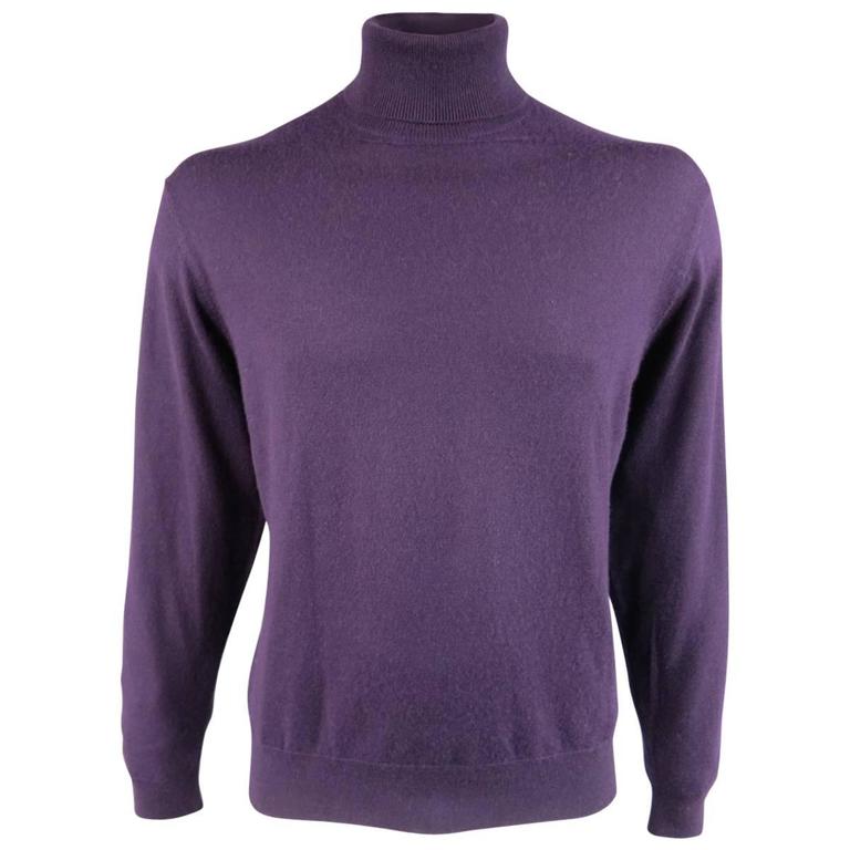 Men's RALPH LAUREN Purple Label Size XL Eggplant Cashmere Turtleneck Sweater  at 1stDibs | mens lavender turtleneck, purple turtleneck sweater