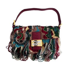 Fendi Multicolor Farbe Perlen Fransen Baguette