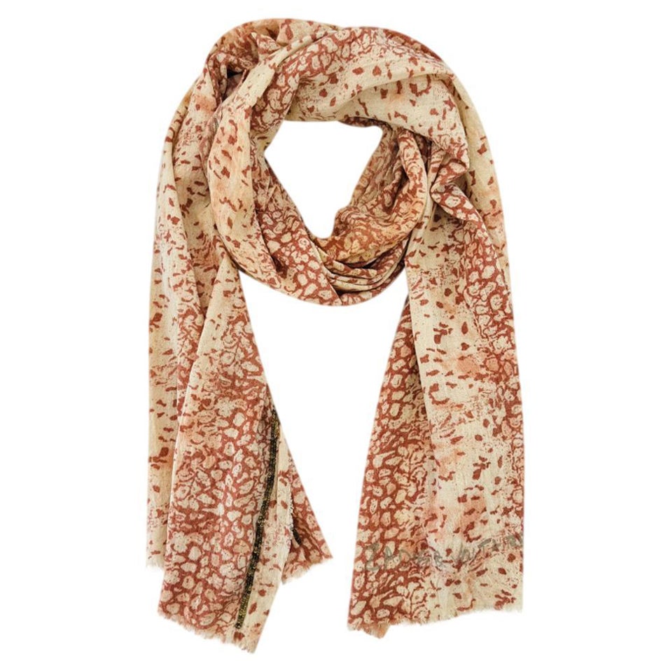 Zadig & Voltaire Leopard Print Wool Scarf For Sale