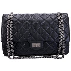 Chanel Nero Medio 226 2.55 Reissue Borsa Classica Doppia Patta RHW 66867