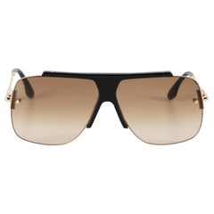 Used Victoria Beckham Brown Gradient Navigator Sunglasses