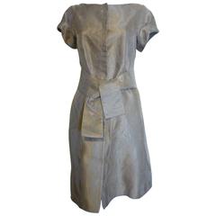 2008 S/S Alberta Ferretti Metallic Gold Patterned Dress (44 Itl) 6