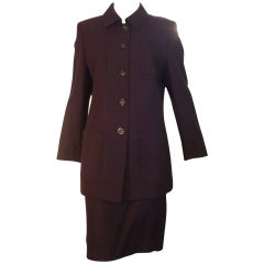 Classic A.K.R.I.S Wolle Aubergine Rock Anzug (14 US)