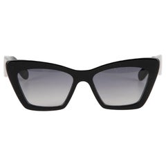 Salvatore Ferragamo Schwarze Gradient-Sonnenbrille mit Katzenauge