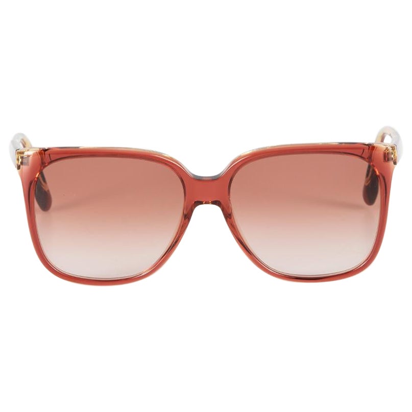 Victoria Beckham Wine / Honey Square Sunglasses For Sale