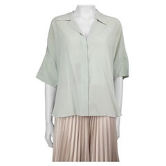 Etro Green Silk Short Sleeves Shirt Size L