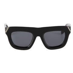 Victoria Beckham Black Browline Tinted Sunglasses