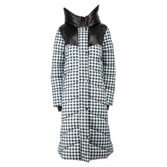 Barbour Black & White Hassium Northumberland Quilted Puffer Coat Size XXXL