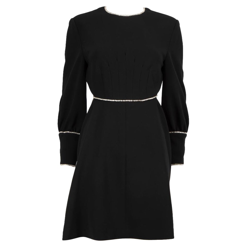 Miu Miu Black Embellished Open Back Dress Size L en vente