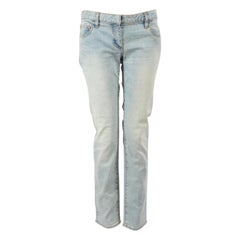 Balmain Blue Denim Washed Jeans Size L