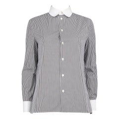 Céline Navy Striped Button Up Shirt Size M