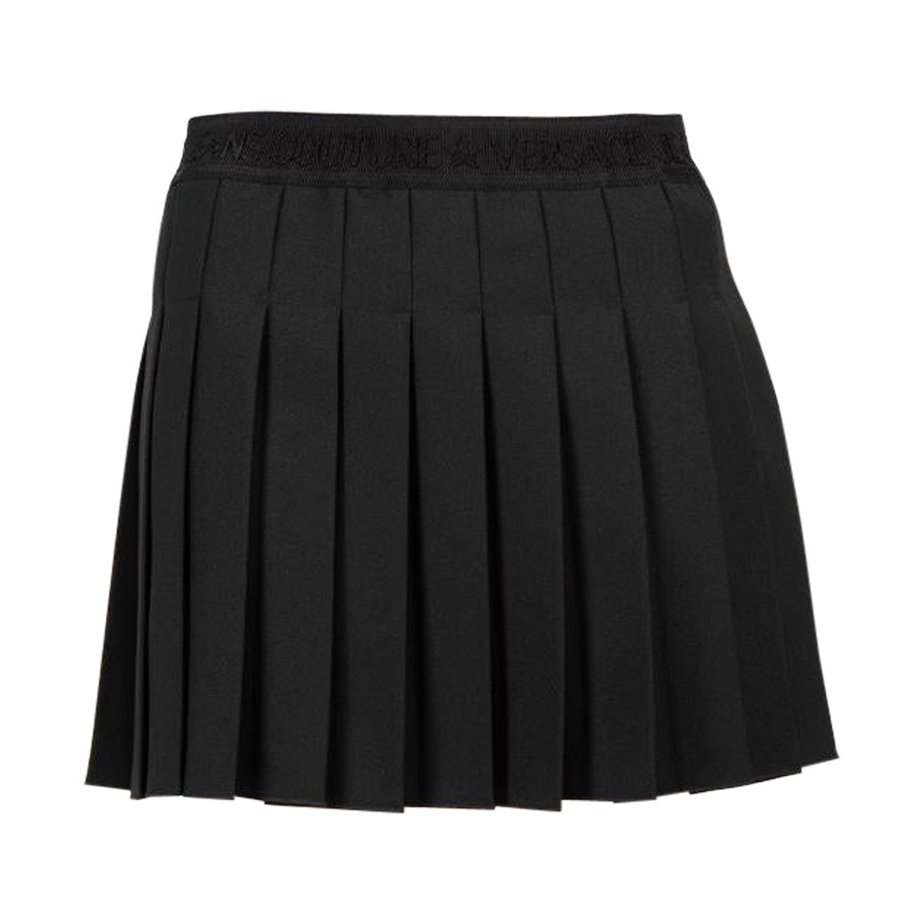 Versace Black Mini Pleated Skirt Size S For Sale