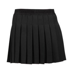 Used Versace Black Mini Pleated Skirt Size S