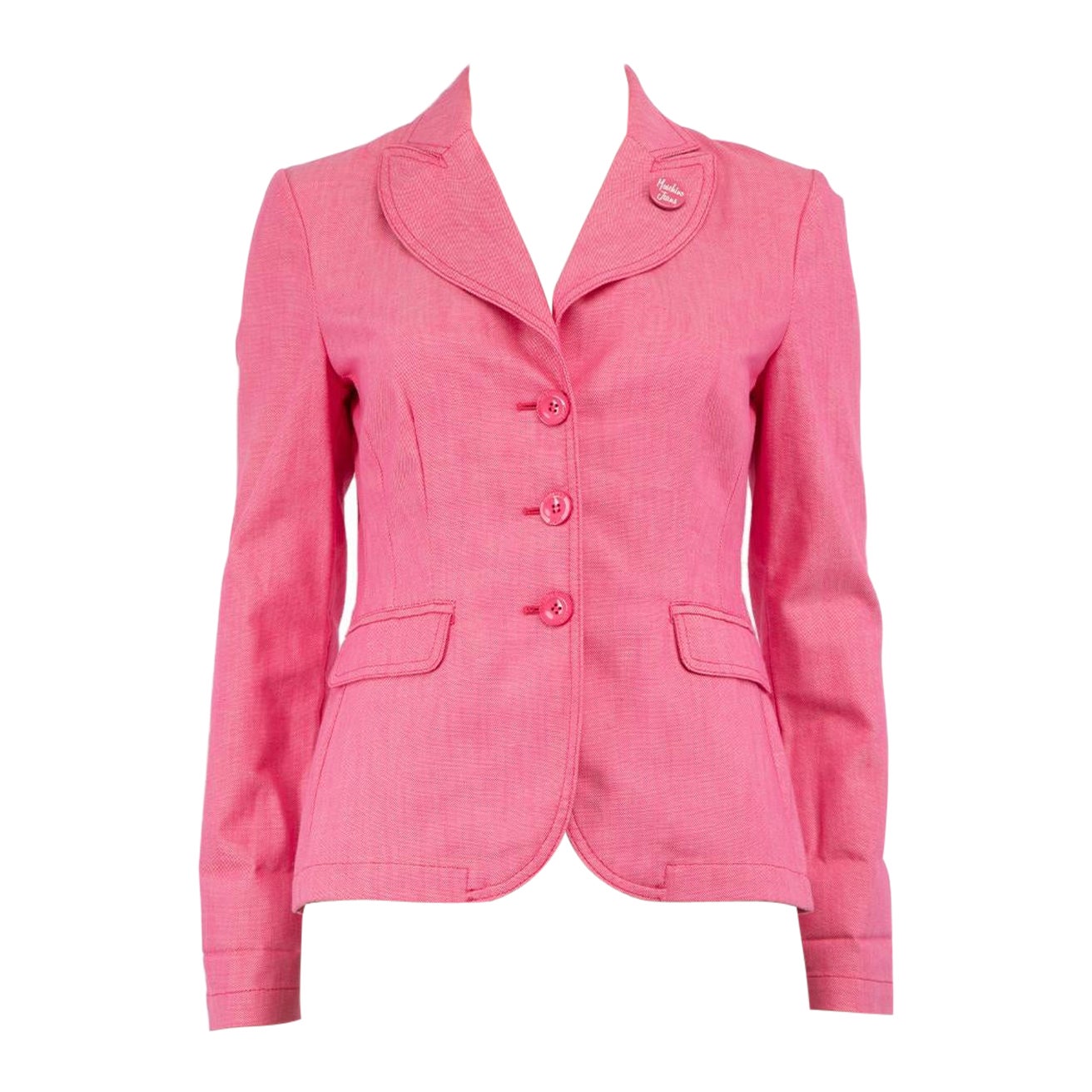 Moschino Pink Single Breasted Jacket Size M For Sale
