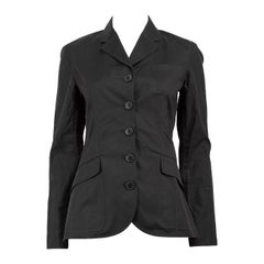 Hermès Black Fitted Buttoned Blazer Size M