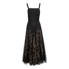 Retro Valens Haute Couture Black Dress
