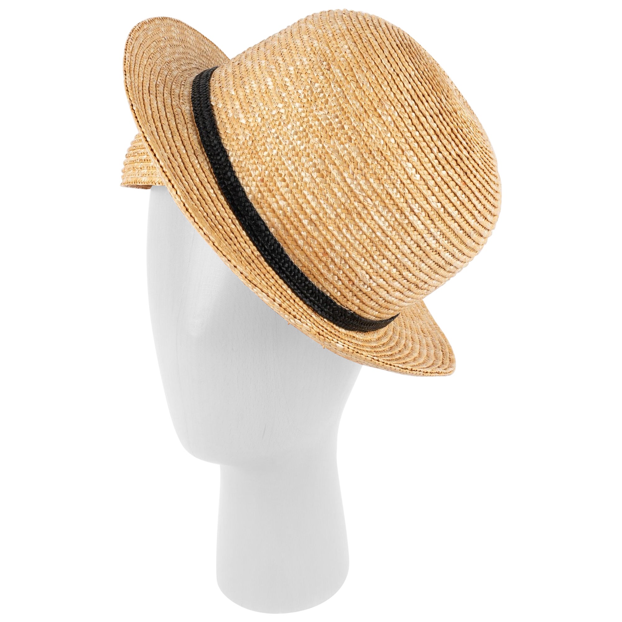 Atelier 144 Straw Asymmetrical Hat For Sale