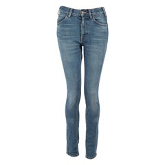 Céline Blue Denim Stone Washed Skinny Jeans Size S