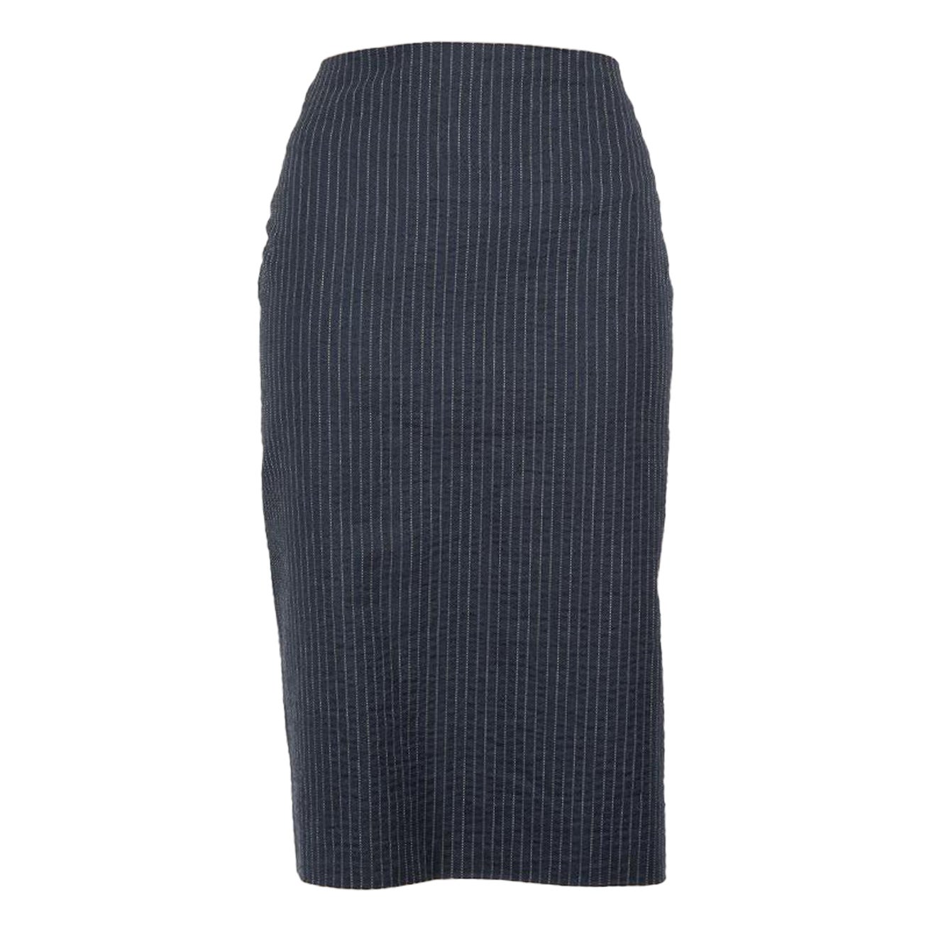 Vivienne Westwood Navy Pinstripe Knee Length Skirt Size XL For Sale