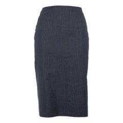 Vivienne Westwood Navy Pinstripe Knee Length Skirt Size XL