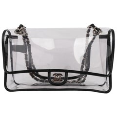 Chanel Black Leather and Transparent PVC Timeless Bag Spring, 2007
