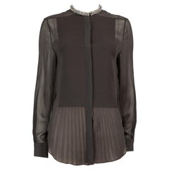 3.1 Phillip Lim Chemisier noir à col perlé Taille XS