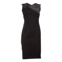 Halston Heritage Black Knee Length Sleeveless Dress Size S
