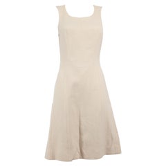 Louis Vuitton - Robe à col rond en laine beige, taille M