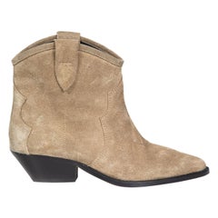 Isabel Marant Brown Suede Dewina 40 Ankle Boots Size IT 36