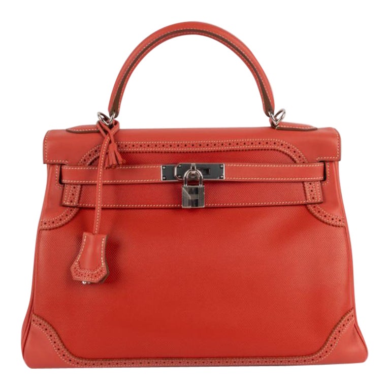 Hermès Blood Orange Bag "Kelly Ghillies", 2014