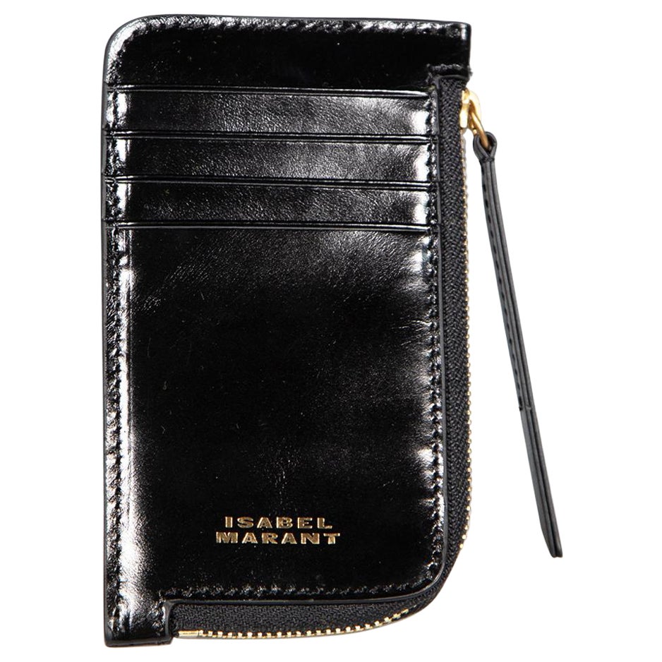 Isabel Marant Black Leather Kochi Card Holder For Sale