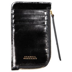 Isabel Marant Black Leather Kochi Card Holder