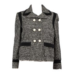 Used Philosophy di Lorenzo Serafini Grey Tweed Faux Pearl Jacket Size M