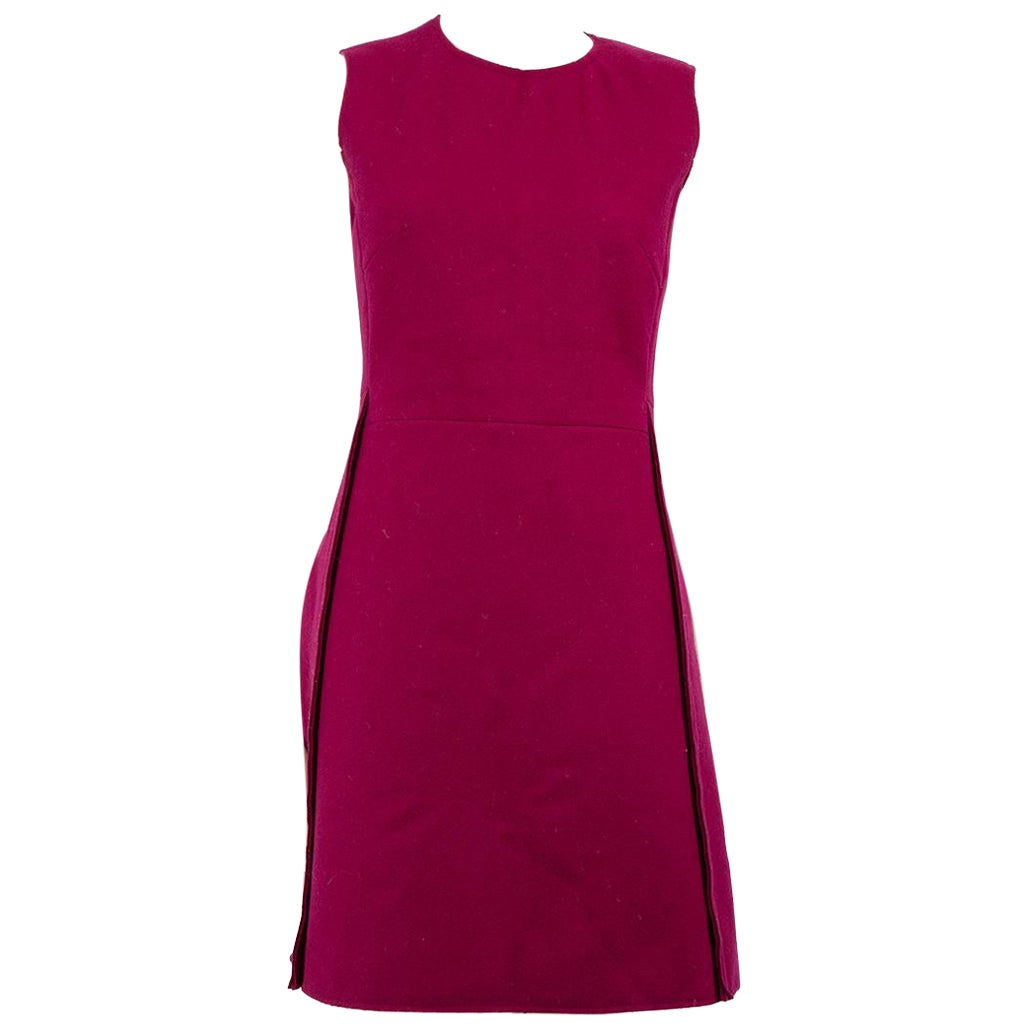 Victoria Beckham Purple Round Neck Mini Dress Size M For Sale