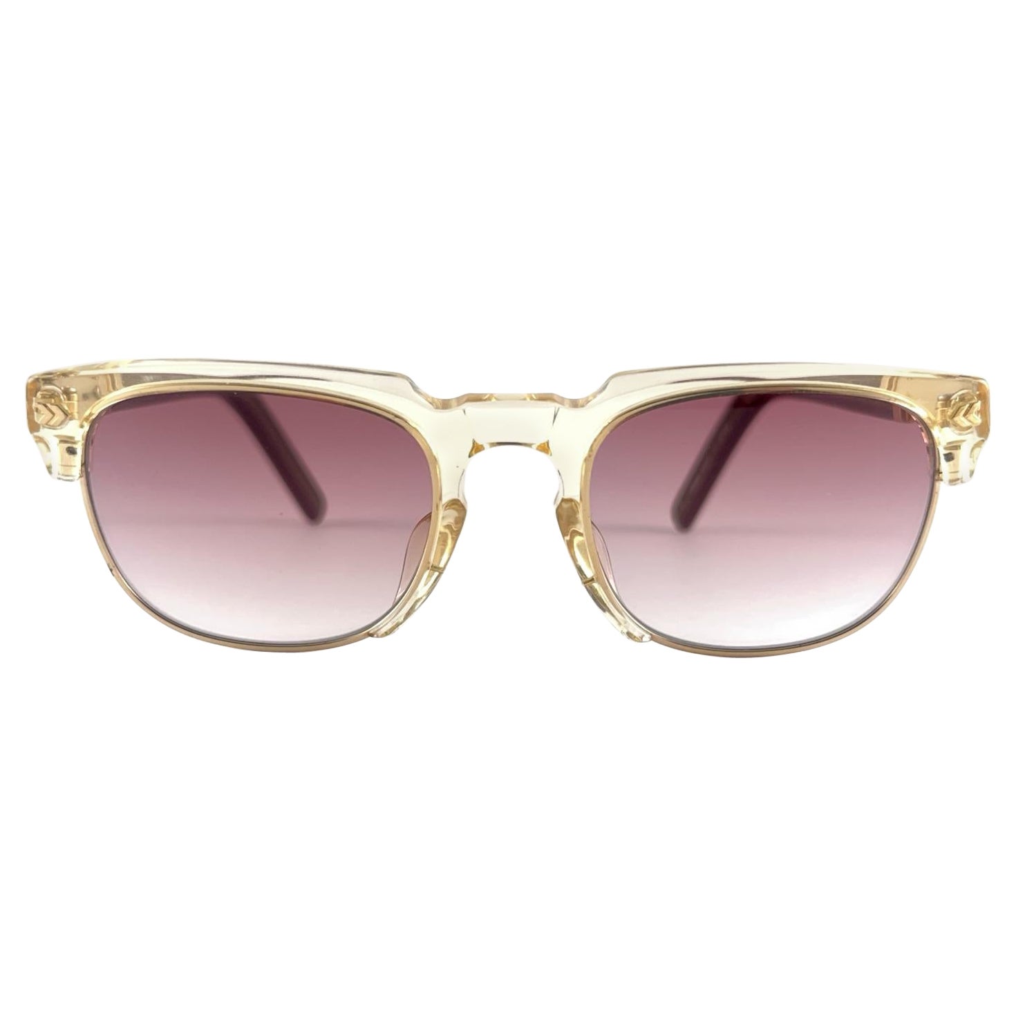 New Vintage Jean Paul Gaultier 57 1271 Translucent 90's Japan Sunglasses  For Sale