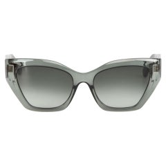 Salvatore Ferragamo Lunettes de soleil transparentes vert forêt