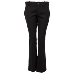 Pantalon tailleur Gucci à jambes droites en laine noire taille XS